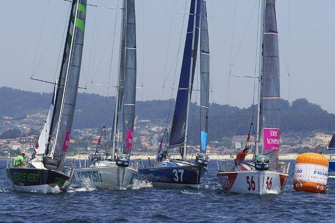 Great start from Nick Cherry (Redshift) who rounded the first mark in 2nd place. Unfortunately, this was followed by a complete shutdown, causing the sailors to spend hours desperately trying to move away from Sanxenxo - 2015 Solitaire du Figaro – Eric Bompard Cachemire © Alexis Courcoux